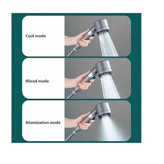 🚿 High Pressure Turbo Shower Head with 3 Spray Modes – Water Saving & Easy Installation | UAE COD