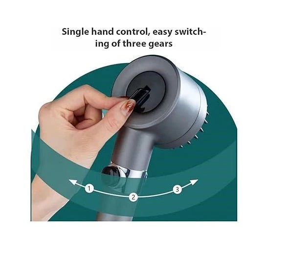🚿 High Pressure Turbo Shower Head with 3 Spray Modes – Water Saving & Easy Installation | UAE COD
