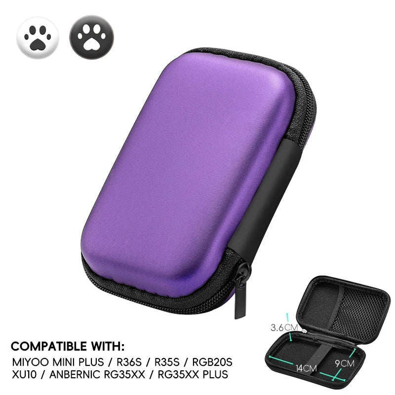 DATA FROG Case for Anbernic RG35XX Plus Miyoo Mini Plus R36S R35S Cases EVA Cover Protable Bag Gaming Accessories
