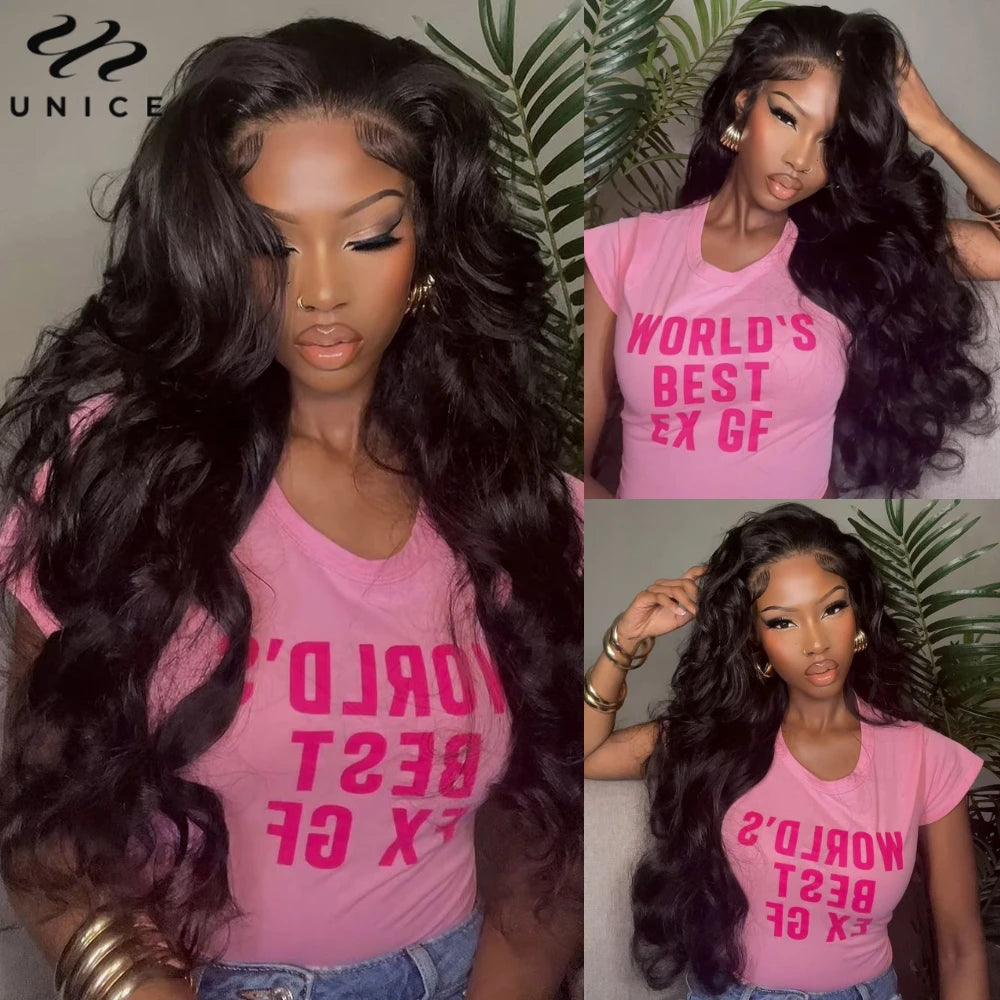 UNice Hair 10A Grade Body Wave Human Hair Bundles 2/3/4 PCS With 1PC Free Part 4x4 / 5x5 HD Lace Closure / 13x4 Lace Frontal