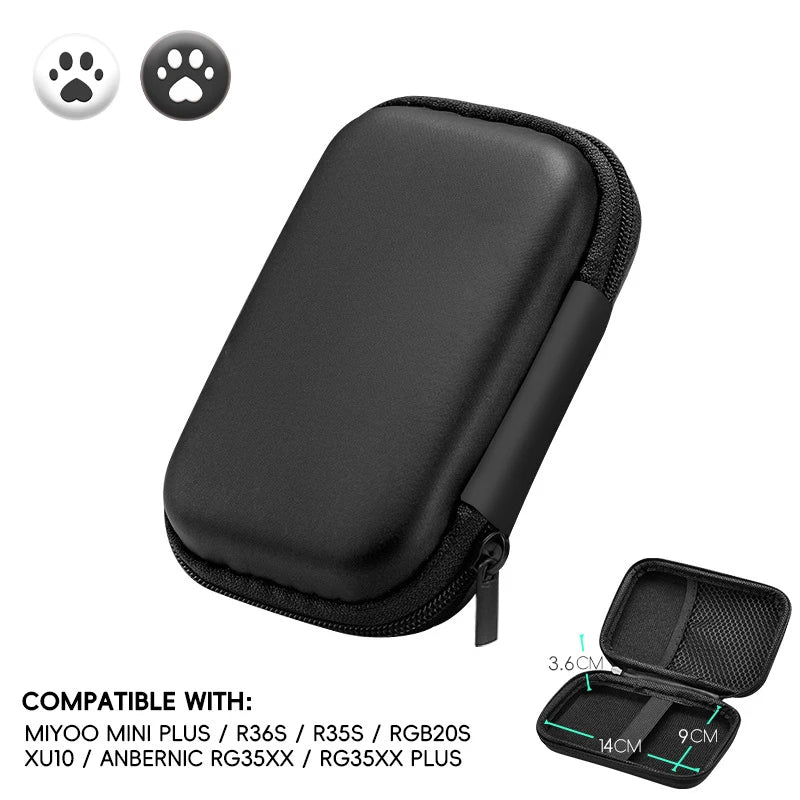 DATA FROG Case for Anbernic RG35XX Plus Miyoo Mini Plus R36S R35S Cases EVA Cover Protable Bag Gaming Accessories