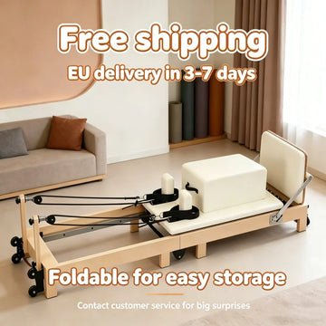 Pilates Ladder Barrel Wooden Sliding Yoga Training Bed for Fitness & Correction