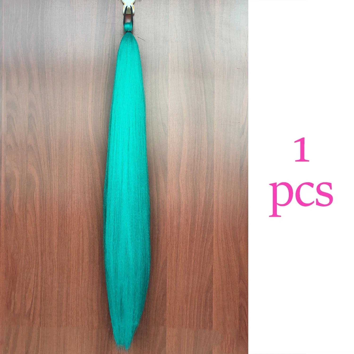 Synthetic 28Inch Long Straight Ponytail Purple DIY Braided Ponytail With Rubber Band Halloween Hair Accessories For Woman