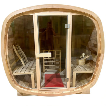 High-Quality Red Cedar Outdoor Sauna Room | 160020602000mm | Durable & Weather-Resistant Sauna for 4 People