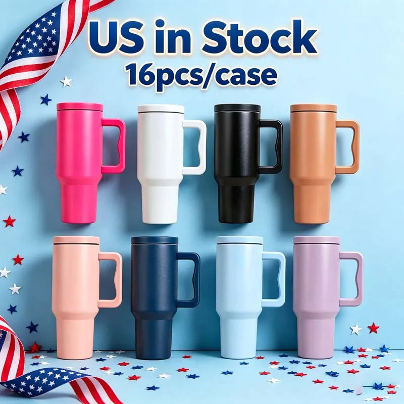 Us in Stock 40 OZ Cold Retention Outdoor Use 40 OZ Insulated Tumblers With Handle for Home Office Outdoor Daily Use