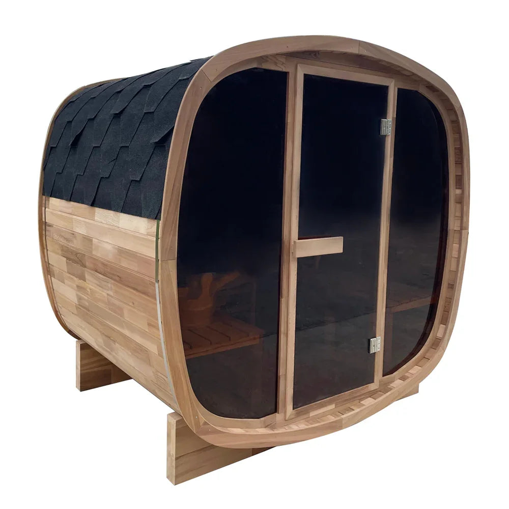 High-Quality Red Cedar Outdoor Sauna Room | 160020602000mm | Durable & Weather-Resistant Sauna for 4 People