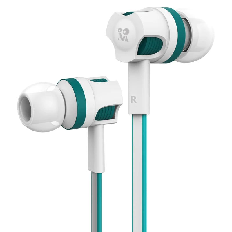3.5mm Earphones Noodles Headsets Sport Earbuds with Microphone Headphones for Meizu Samsung Galaxy A50 for Huawei Honor