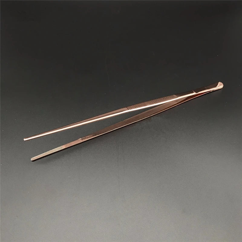 Stainless Steel Kitchen & Bar Tweezer Food Tongs Kitchen Cooking Medical Tweezer Copper/Gold/Black Plated Bar Tool