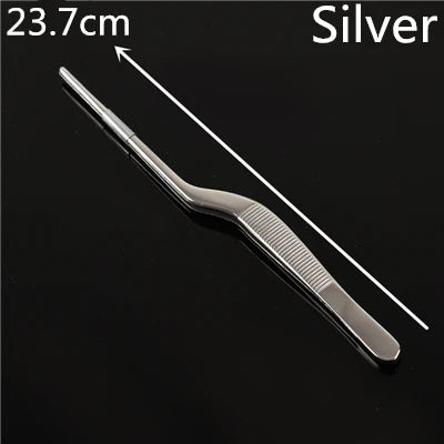 Stainless Steel Kitchen & Bar Tweezer Food Tongs Kitchen Cooking Medical Tweezer Copper/Gold/Black Plated Bar Tool