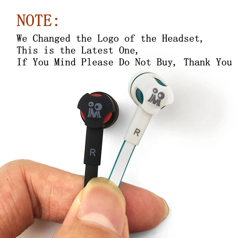 3.5mm Earphones Noodles Headsets Sport Earbuds with Microphone Headphones for Meizu Samsung Galaxy A50 for Huawei Honor