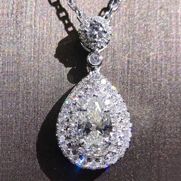Huitan Gorgeous Wedding Necklace for Women Brilliant Cubic Zirconia Elegant Lady's Accessories Engagement Party Trendy Jewelry