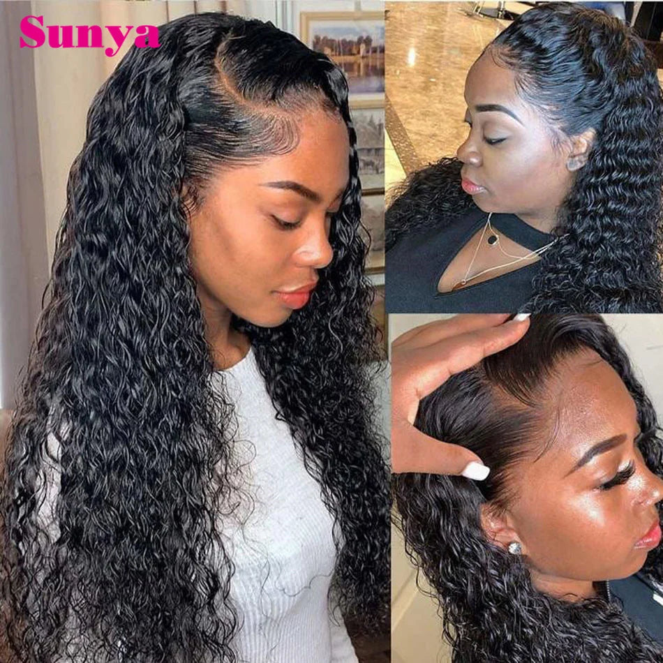 Kinky Curly Wigs 13x4 HD Lace Front Human Hair Wigs On Sale Black Deep Wave 13x6 HD Lace Frontal Wig Human Hair 4x4 Closure Wig