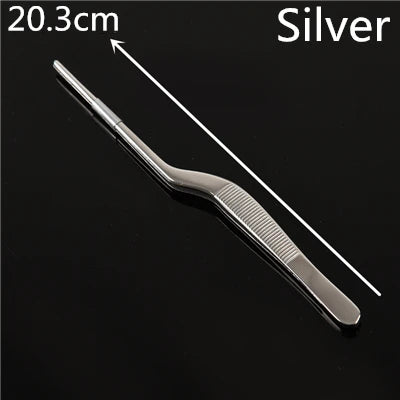 Stainless Steel Kitchen & Bar Tweezer Food Tongs Kitchen Cooking Medical Tweezer Copper/Gold/Black Plated Bar Tool