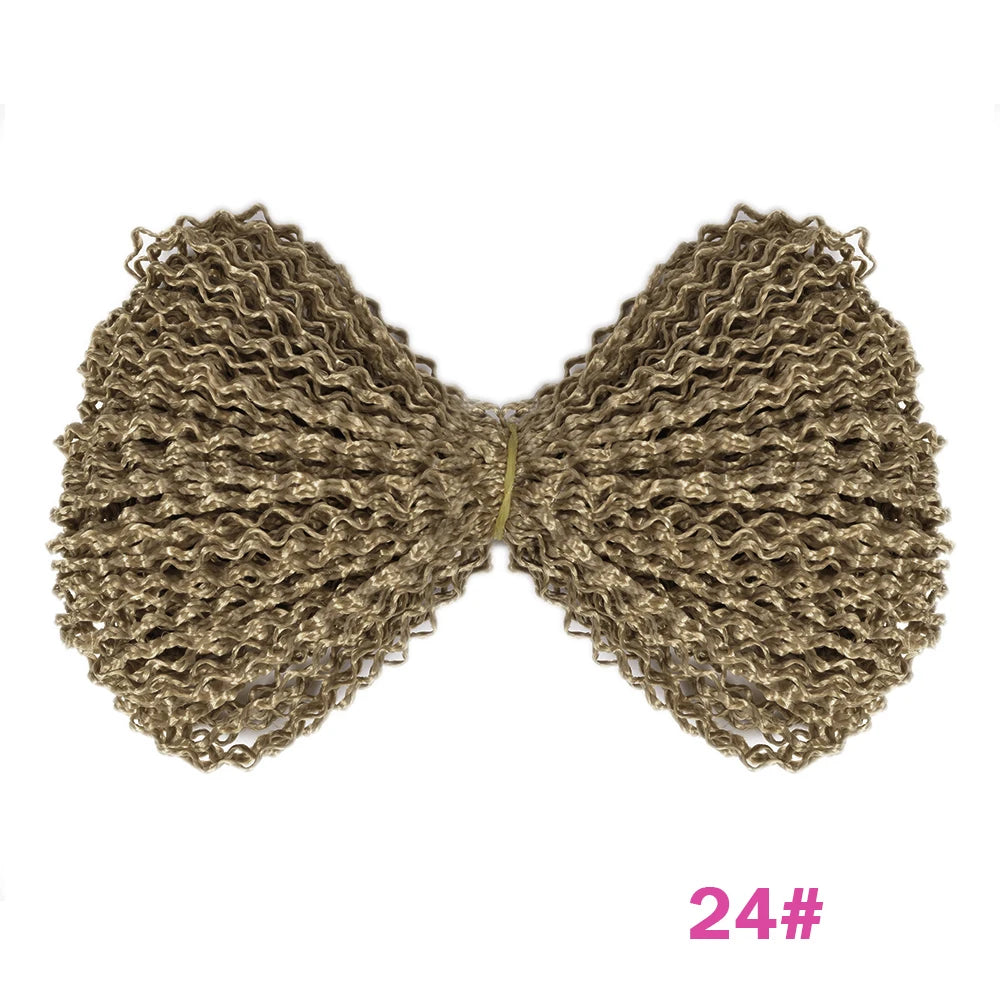 Zizi Deep Wave Crochet Hair Pink Ocean Wave 25 Inch Lightweight Synthetic Wear Braided Hair Extensions Chorliss