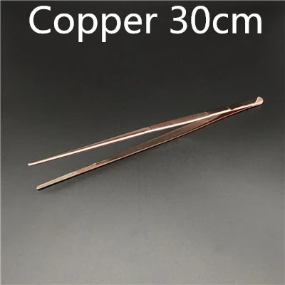 Stainless Steel Kitchen & Bar Tweezer Food Tongs Kitchen Cooking Medical Tweezer Copper/Gold/Black Plated Bar Tool