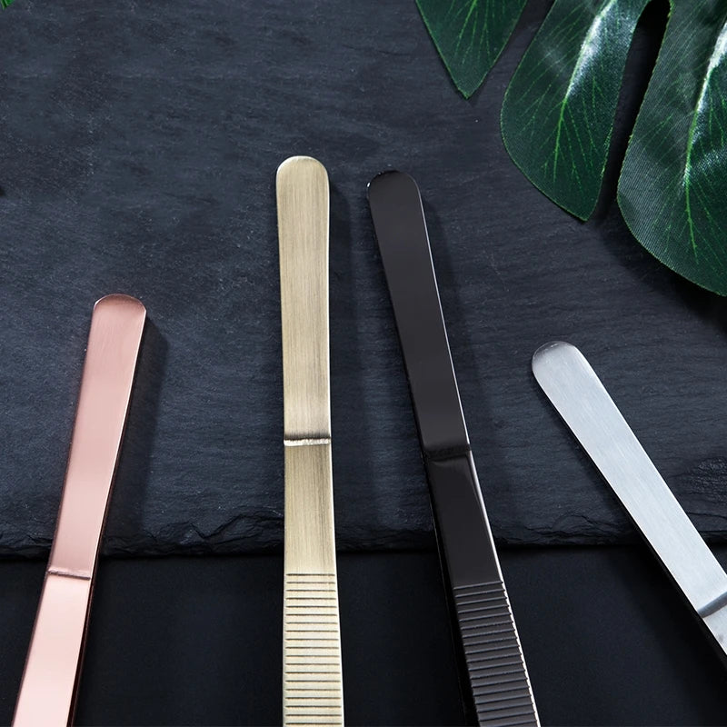 Stainless Steel Kitchen & Bar Tweezer Food Tongs Kitchen Cooking Medical Tweezer Copper/Gold/Black Plated Bar Tool