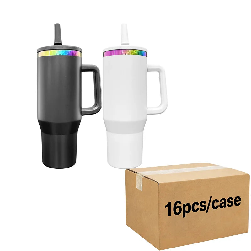 Us Warehouse 40 OZ Sparkle Rhinestone Rust Resistant Travel Mug Silicone Boots 40OZ Tumbler for Home Office Outdoor Daily Use
