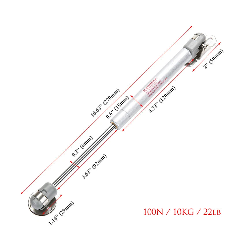 4PCS NAIERDI 10-15KG Furniture Gas Spring Hinges Kitchen Cupboard Cabinet Hydraulic Hinge Door Strut Lid Support Box Hardware