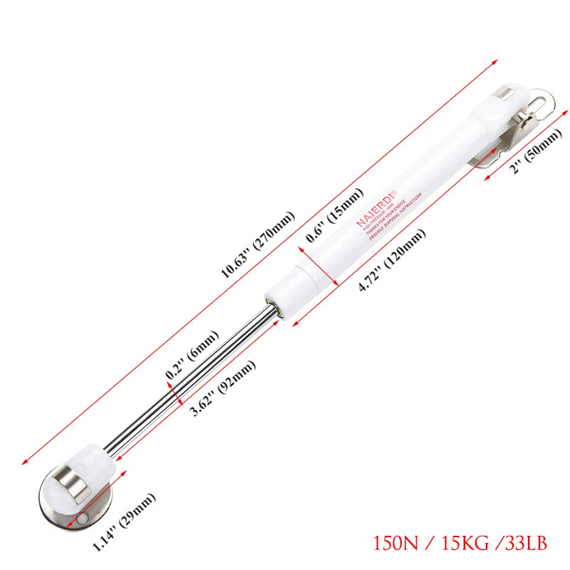 4PCS NAIERDI 10-15KG Furniture Gas Spring Hinges Kitchen Cupboard Cabinet Hydraulic Hinge Door Strut Lid Support Box Hardware