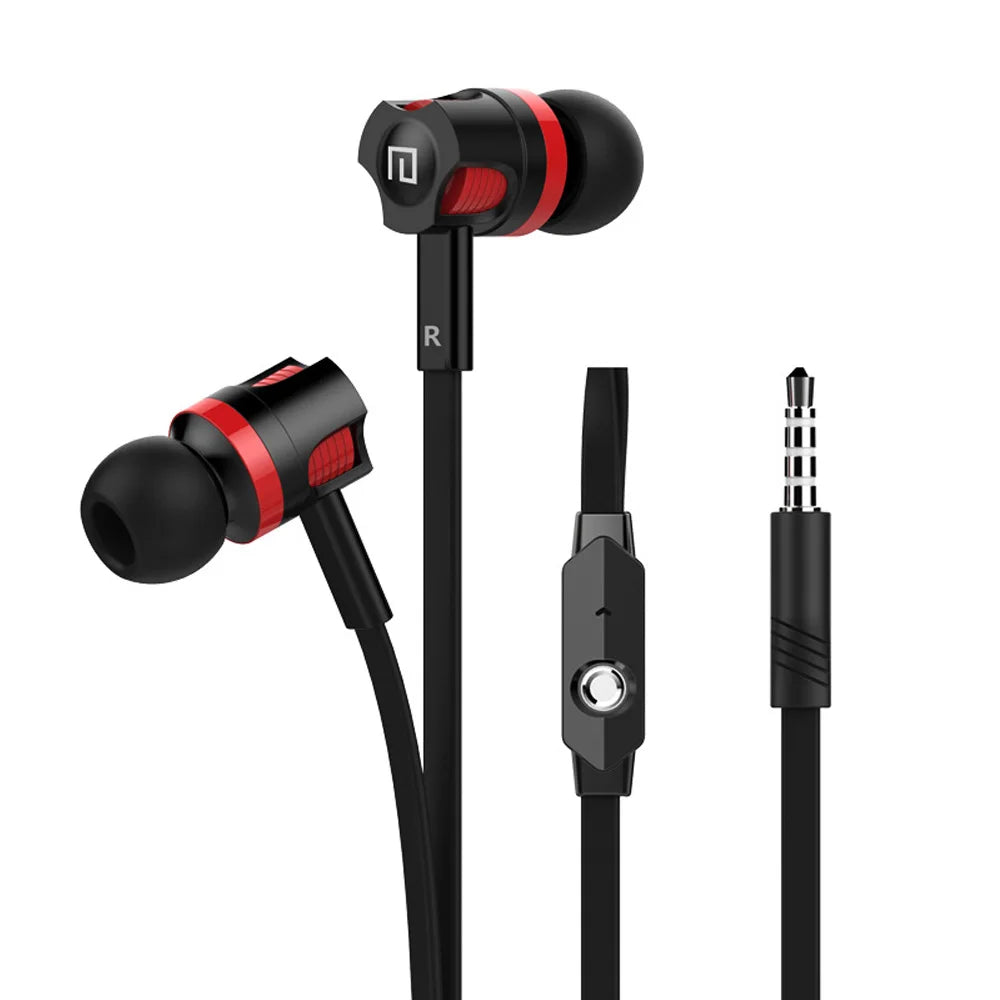 3.5mm Earphones Noodles Headsets Sport Earbuds with Microphone Headphones for Meizu Samsung Galaxy A50 for Huawei Honor