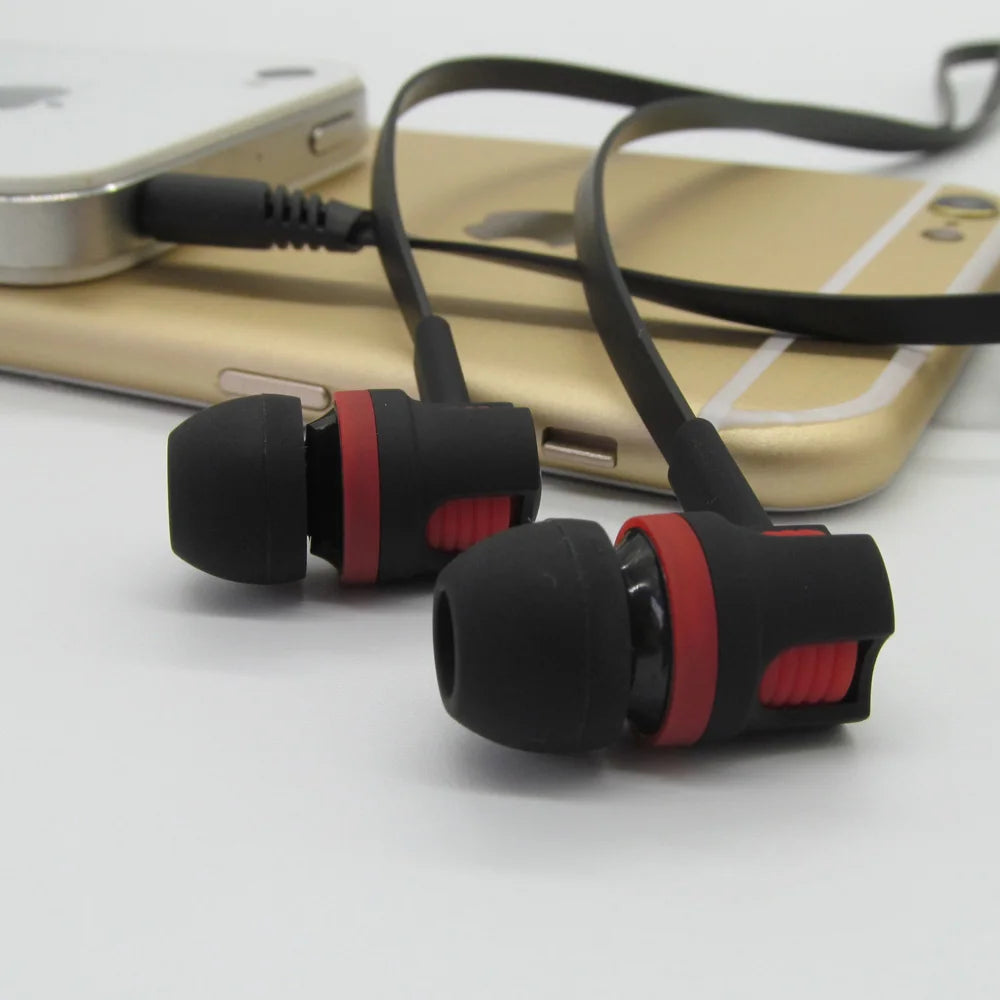 3.5mm Earphones Noodles Headsets Sport Earbuds with Microphone Headphones for Meizu Samsung Galaxy A50 for Huawei Honor