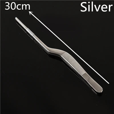 Stainless Steel Kitchen & Bar Tweezer Food Tongs Kitchen Cooking Medical Tweezer Copper/Gold/Black Plated Bar Tool