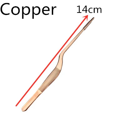 Stainless Steel Kitchen & Bar Tweezer Food Tongs Kitchen Cooking Medical Tweezer Copper/Gold/Black Plated Bar Tool