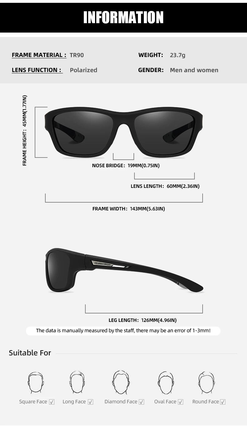 BRAND NEW Polarized Fishing Sunglasses Men Women Cycle Eyewear UV400 Hiking Driving Goggles Outdoor Sport Sun Glasses