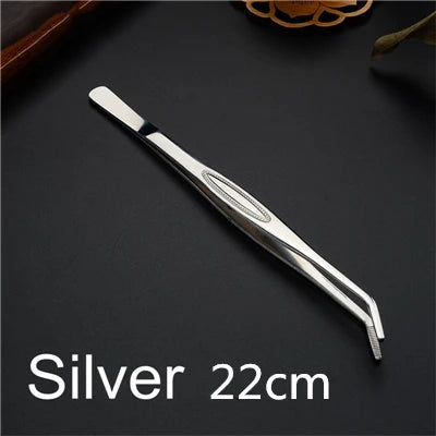 Stainless Steel Kitchen & Bar Tweezer Food Tongs Kitchen Cooking Medical Tweezer Copper/Gold/Black Plated Bar Tool