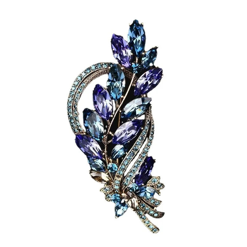 Brooch Ladies High-End Crystal Accessories Retro Atmosphere Suit Corsage Coat Brooch Birthday Gift