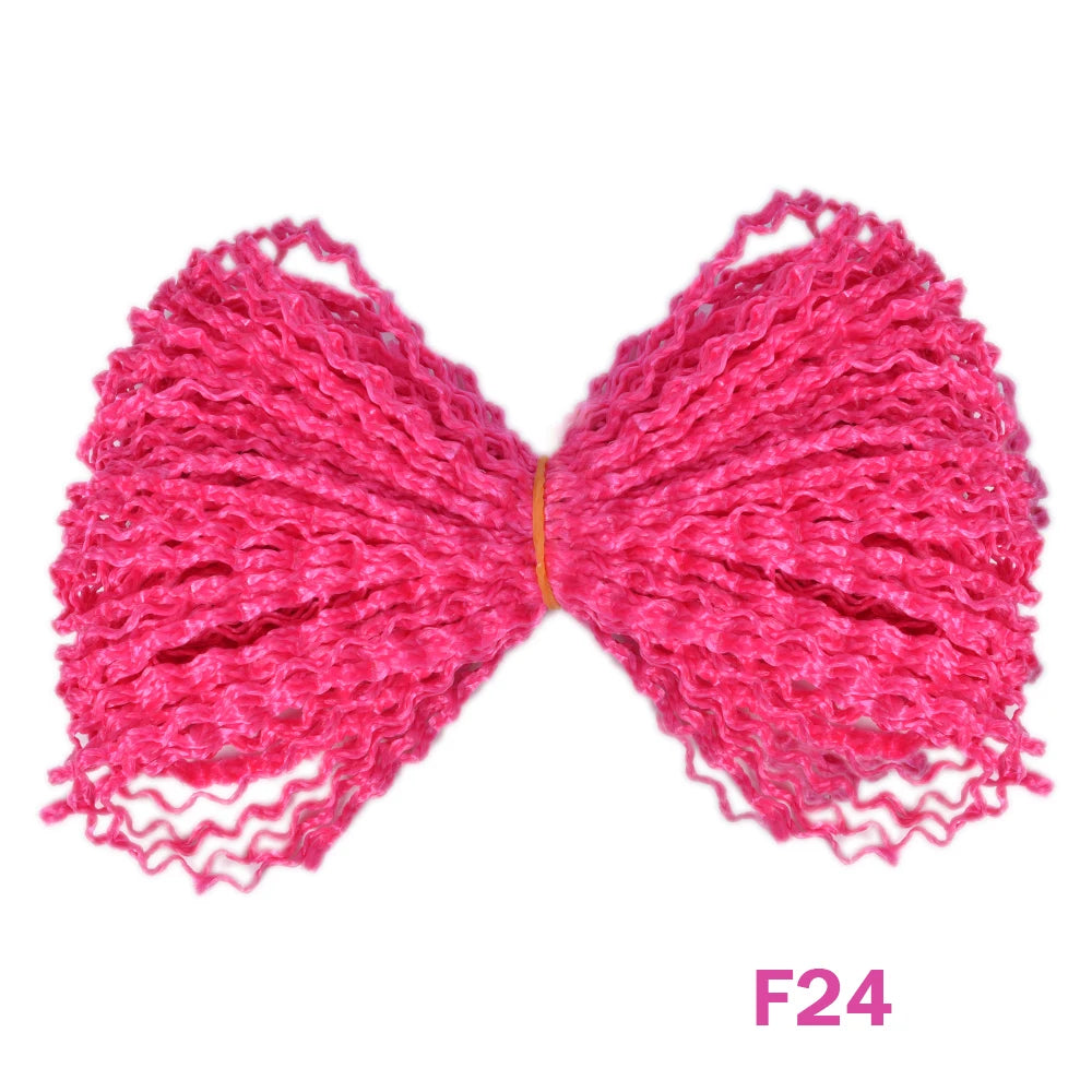 Zizi Deep Wave Crochet Hair Pink Ocean Wave 25 Inch Lightweight Synthetic Wear Braided Hair Extensions Chorliss