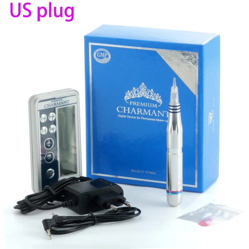 Dermografo Tattoo Machines Professional Permanent Makeup Tattoo Device For Micropigmentation Charmant Embroidery Eyebrow Gun Set
