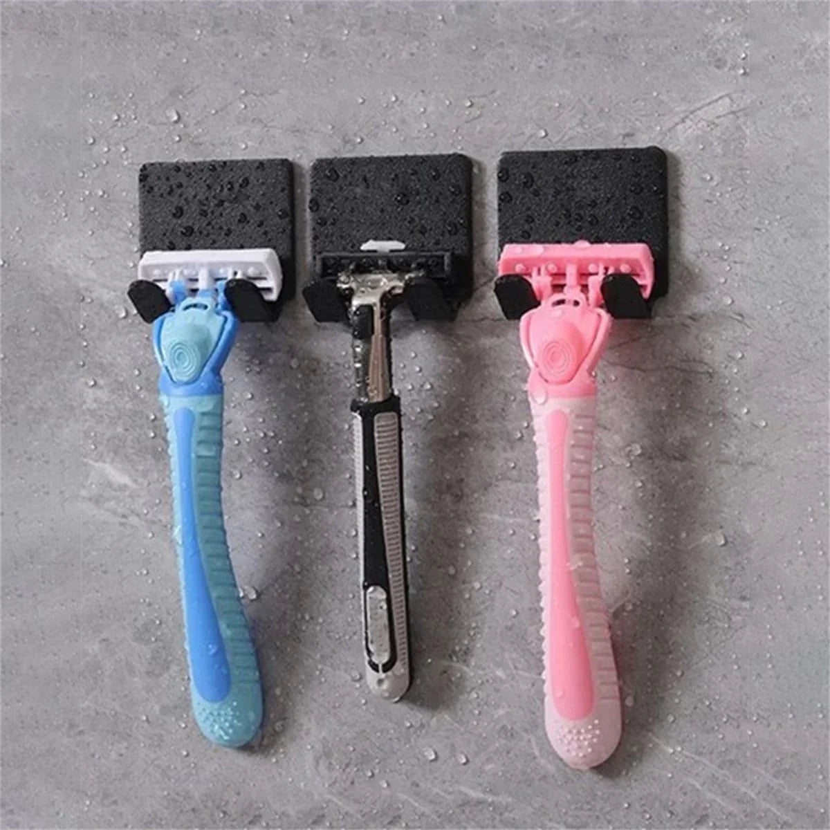 Bathroom Razor Holder Storage Hook Wall Men Shaving Shaver Shelf Punch Free Razor Rack Accessories Organization