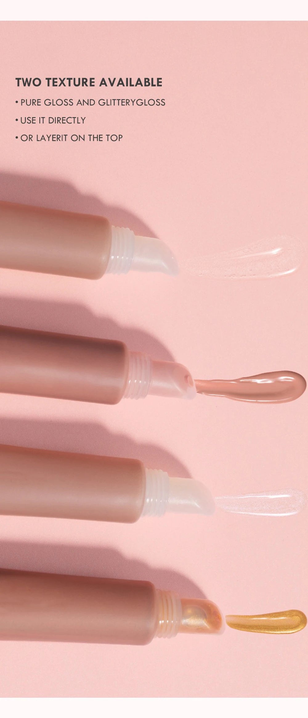Private Label Lipgloss Custom Logo Hose Tube Shiny Pigment Lip Gloss Durable Glaze Cosmetic Lips Oil Cosmetics lips Makeup
