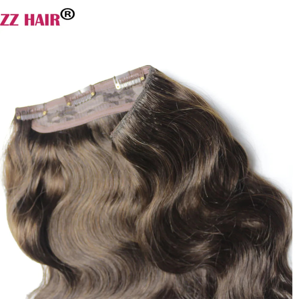 ZZHAIR Clips In 100% Brazilian Human Remy Hair Extensions 16"-28" Hair One Piece Set 5 Clip-in 100g-200g Natural Body Wavy