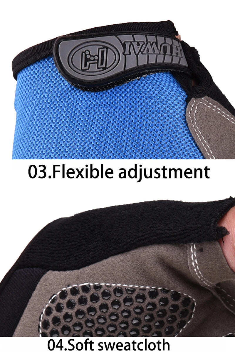 Fingerless Gym Gloves for Men Women Breathable Anti Slip Fitness Training Gloves for Bodybuilding Cycling Sports