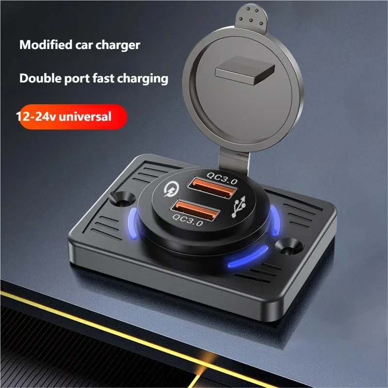 Wall Mount Charger Adapter, 2-4 Ports USB Outlet, QC 22.5W PD 30W Type-C Quick Charge, QC3.0 Panel, Bus, ATV, Truck