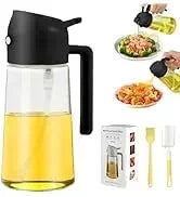200/300/500ML Oil Air Pressure Double Nozzle Oil Spray Bottle Sprayer Kitchenware Oil Bottle Roasting Bottle Fitness Barbecue