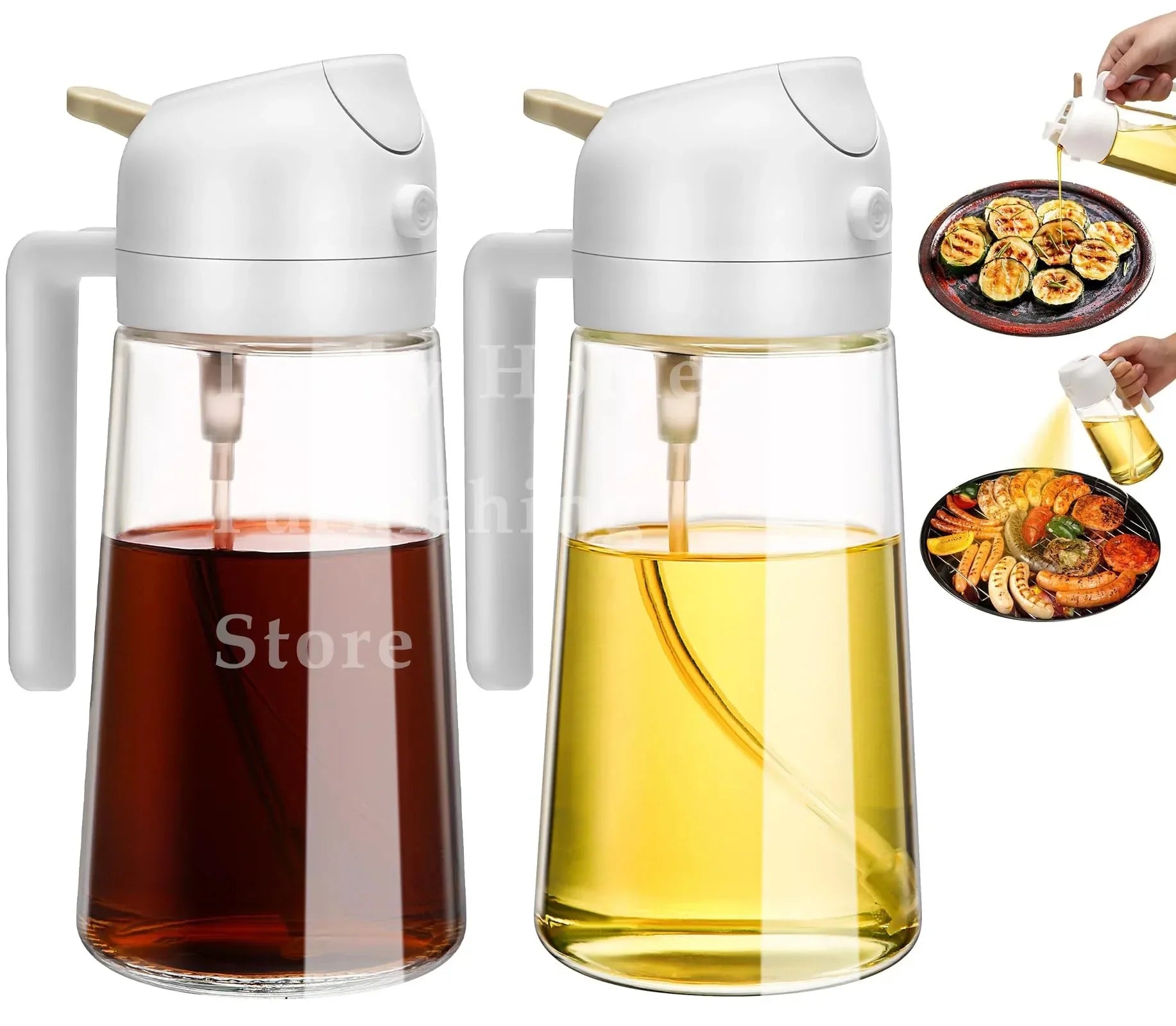 200/300/500ML Pneumatic Spray Bottle Fitness Barbecue Spray Oil Dispenser Kitchen Oil Spray Bottle Cooking Olive Oil Sprayer