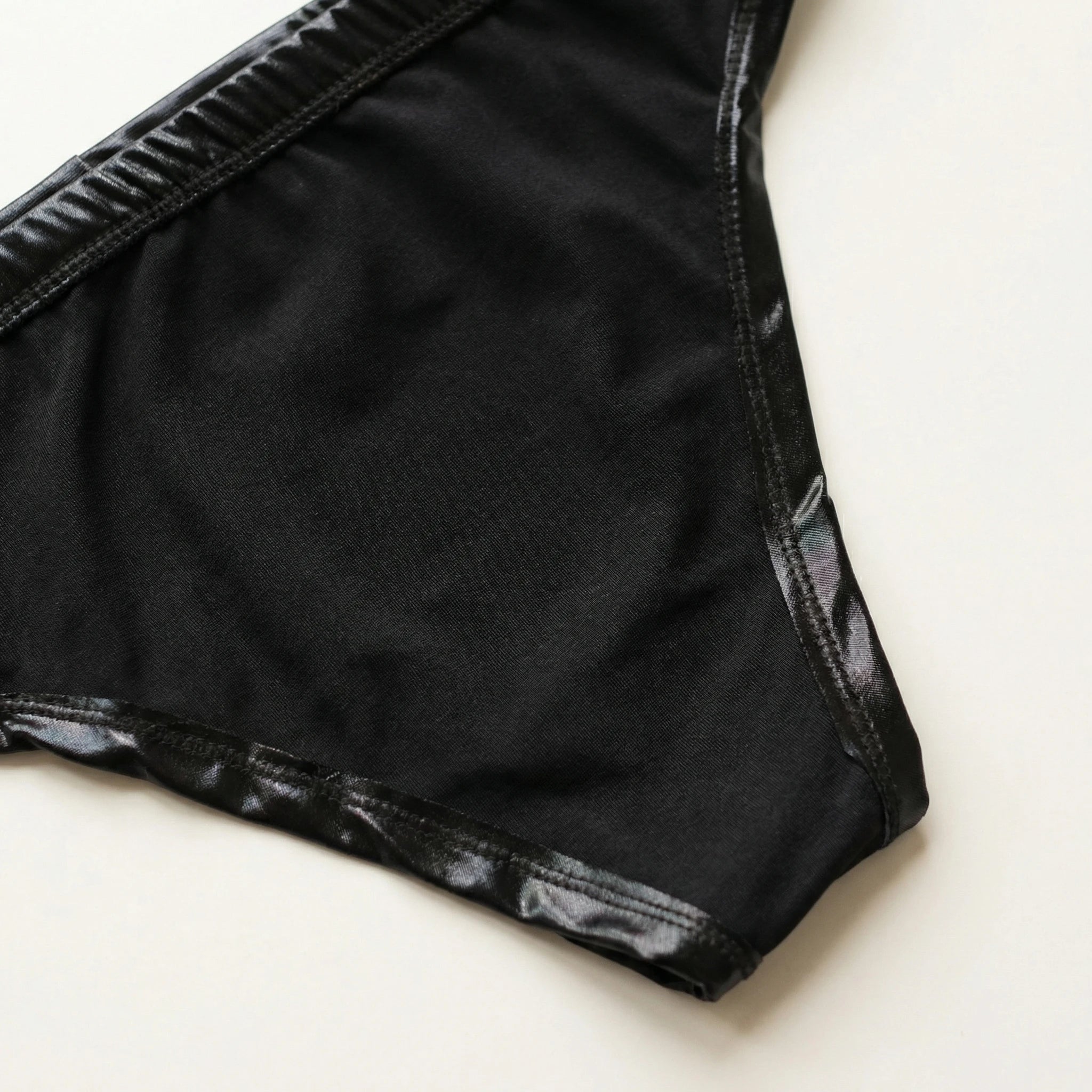 1Pc men's PU leather triangle underwear, sexy triangle underwear, boxing fitness, suitable for costume parties, sweet gift
