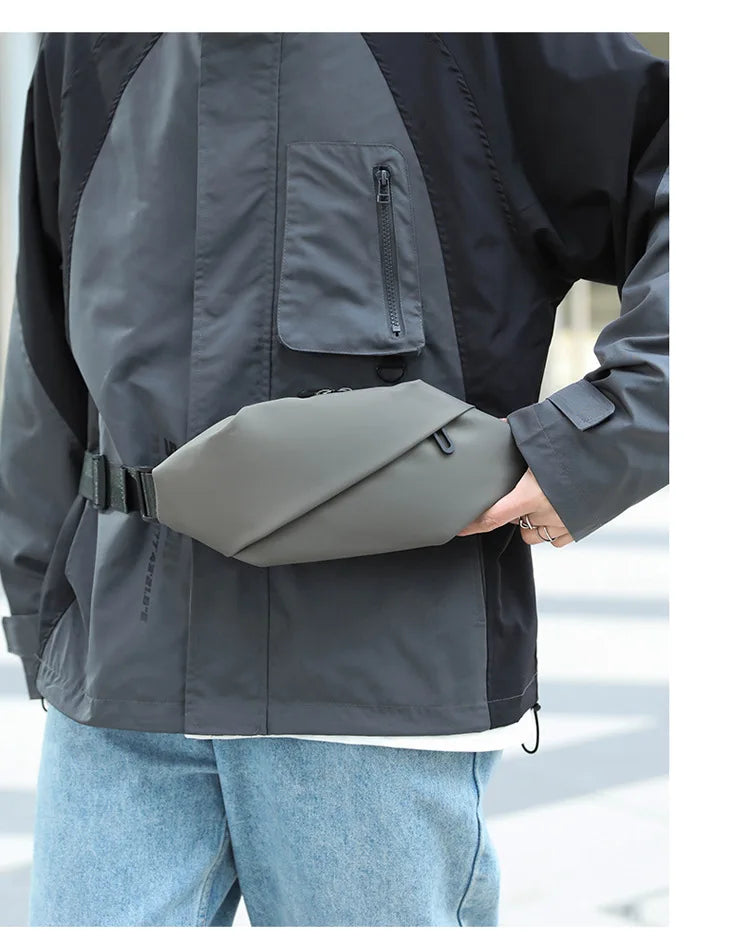 Men Minimalist Outdoor Sports Running Jogging Waist Bag Man Waterproof Fanny Pack Stylish Cross Body Belt Bag Waist Bag for Men
