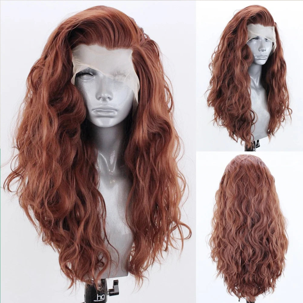 AIMEYA Blonde Lace Wigs For Women Synthetic Lace Front Wig White Hair Lace Frontal Wig Pre Plucked Hairline Synthetic Wig Party