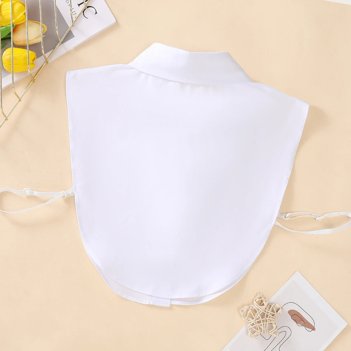 Women's Fashion Cotton Fake Collar, Simple Half Shirt Style Fake Collar, Versatile and Convenient Detachable Collar