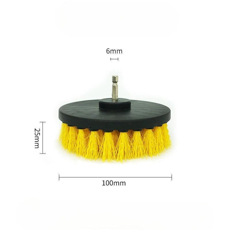 Electric Scrubber Brush Drill Brush Kit Power Drills Scrubber Brush For Carpet Glass Car Tires Nylon Brushes 2/3.5/4/5''
