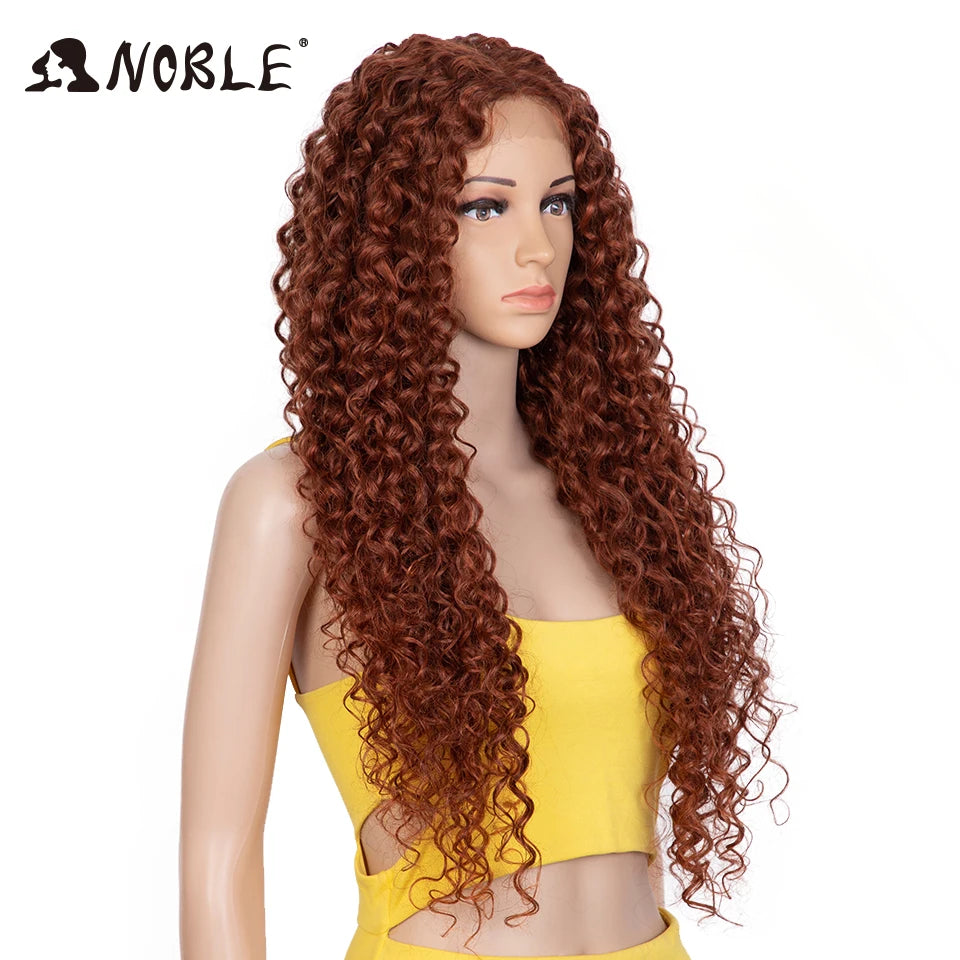 Noble Synthetic Lace Front Wig 30 Inch Long Curly Hair Wigs Lace Front Afro Kinky Curly Lace Wigs For Women Lace Front Wig