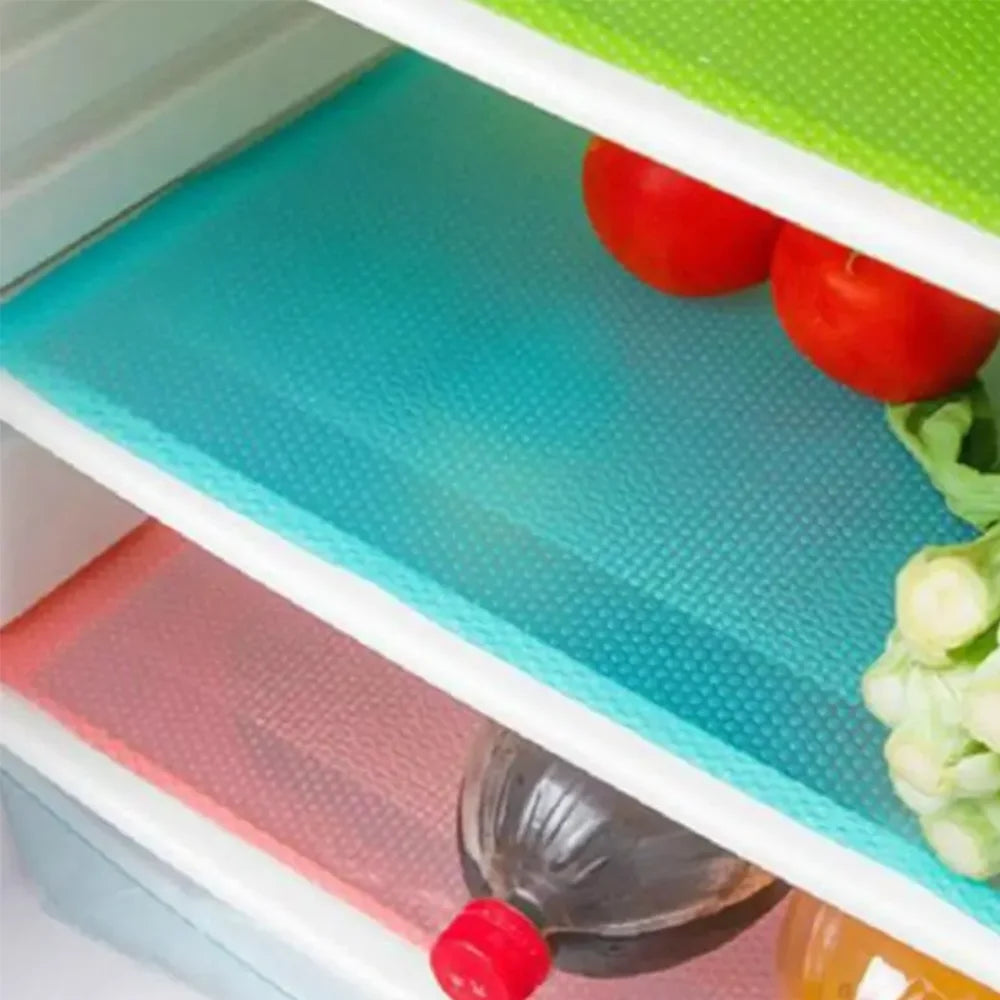 4pcs Refrigerator Liners, MayNest Washable Mats Covers Pads, Home Kitchen Gadgets Accessories Organization for Top Freezer Glass