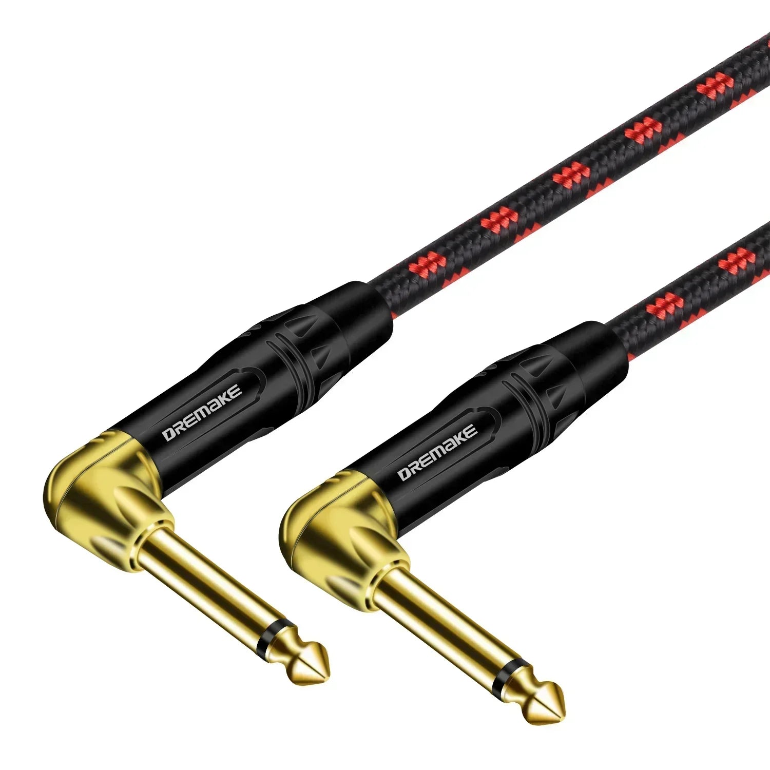 Jack 6.35 mm Mono Cable Gold Plated Guitar Cable Male to Male Cotton Braided Instrument Cable for Guitar Bass keyboard