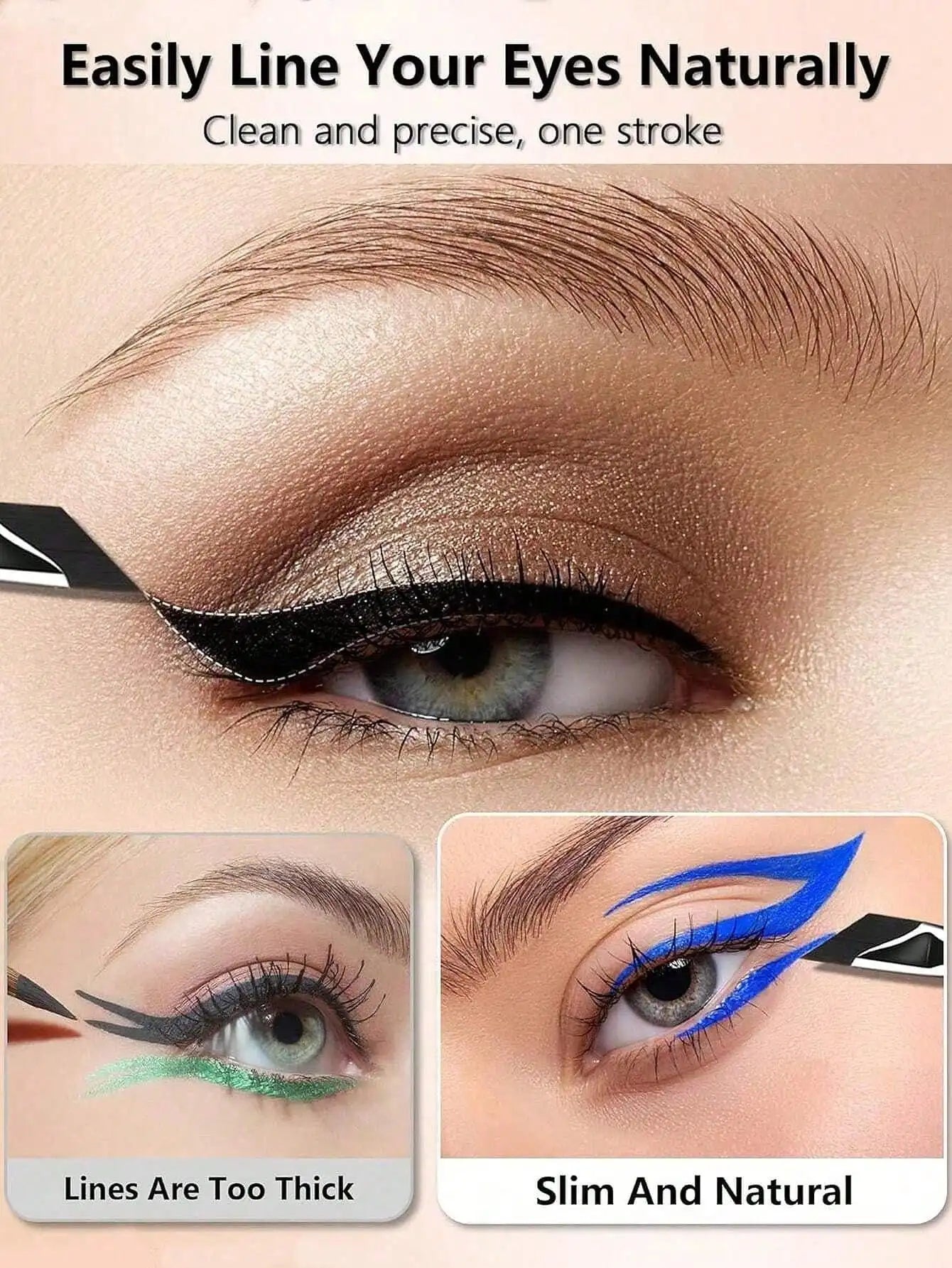 3pcs Makeup Brush Set, Including Angled Eyeliner Brush, Eyebrow Brush, And Ultra-Fine Eyeshadow Brush, Makeup Brush Set, Makeup Brush Kit, Makeup Brush Set, Full Makeup Brushes, Makeup Brush Set, Complete Makeup Tools, Makeup