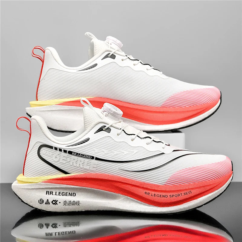 Professional Sports Running Shoes For Men Marathon Air Cushion Carbon Plate Double-layer Mesh Women Athletic Racing Sneakers