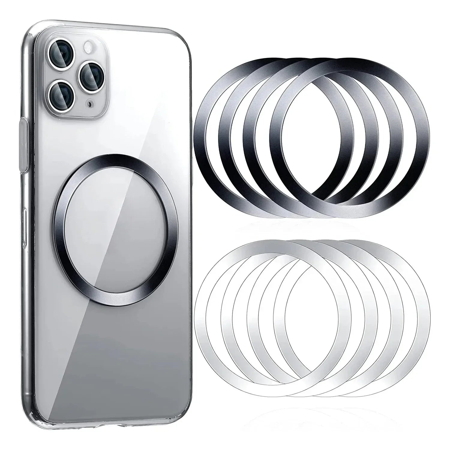 Universal Mobile Phone Metal Plate for Magsafe Stainless Steel Iron Sheet for Magnetic Holder Sticker Patch for iPhone 17 16 Pro